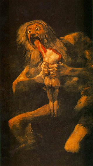 Saturn Devouring One of his Sons by Francisco Goya.