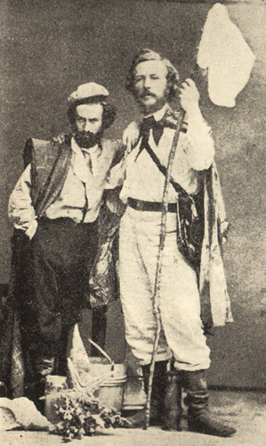 Маклай (слева) с Эрнестом Гексли на Канарских островах, 1866 год.