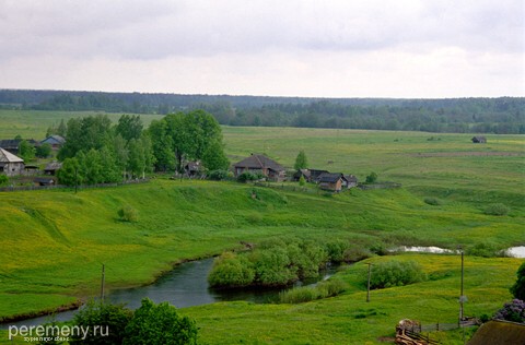 Вид на Курилово с колокольни Благовещенской церкви