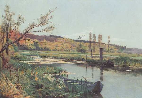 Фердинанд Ходлер. Пейзаж с рекой