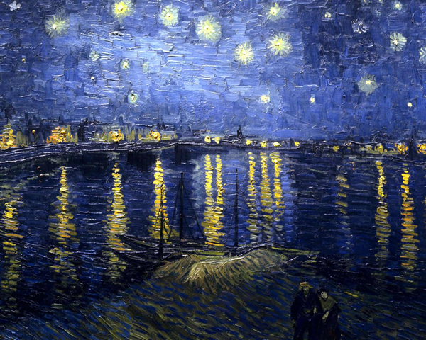 Винсент Ван Гог, Звездная Ночь над Роной, 1889