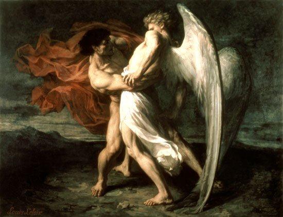 Александр Лелуа. Борьба Иакова с ангелом. 1865