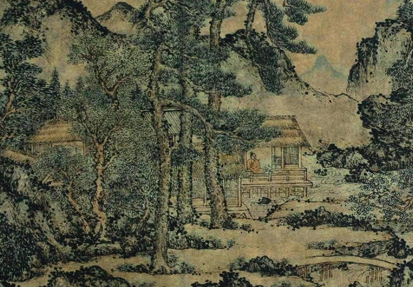Ван Мэн. «Пишущий книгу под соснами». XIV век