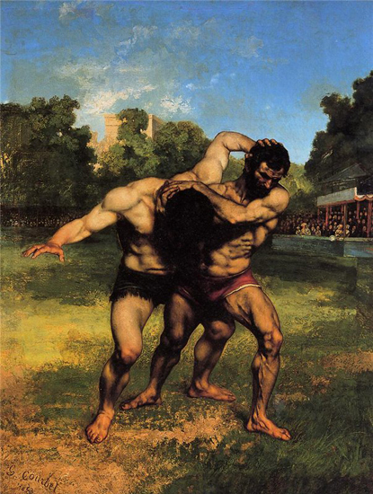 Гюстав Курбе. Борцы. 1853
