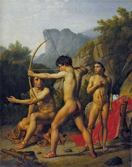 Кристоффер Вильхельм Эккерсберг. Три спартанца. 1812