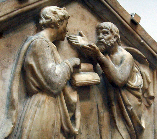Лука делла Роббиа. Аристотель и Платон. 1437