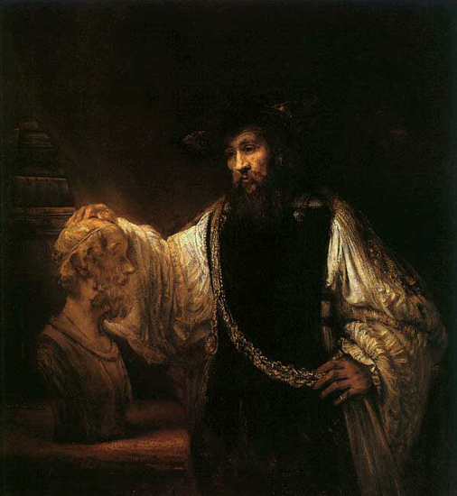 Рембрандт Ван Рейн. «Аристотель перед бюстом Гомера». 1653