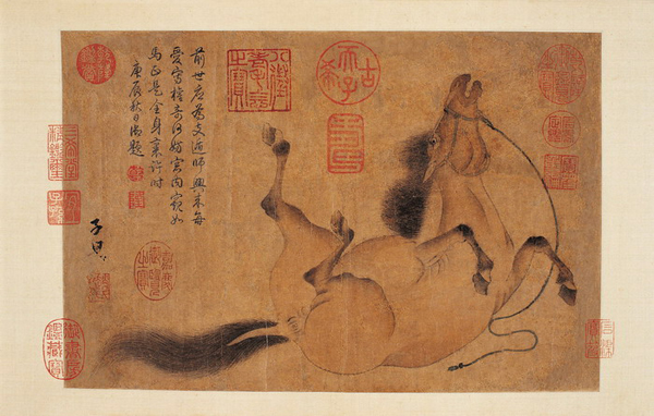 Эта лошадь явно наслаждается жизнью. Работа Чжао Мэнфу (1254 –1322), великого китайского поэта, художника и каллиграфа времен династии Юань