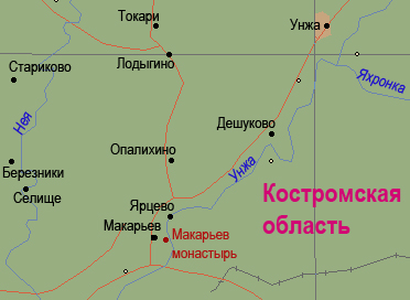 Макарьевский монастырь нижегородская область карта
