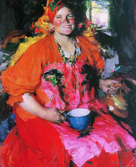 Абрам Архипов. Девушка с кувшином. 1927