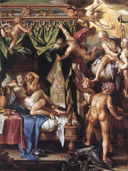 Иоахим Эйтевал. Пойманные Арес и Афродита. 1610