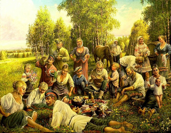 А.П. Лях. Казачья семья на покосе