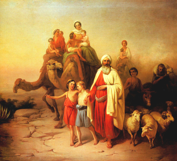 Переселение Авраама. Картина Йожефа Молнара, 1850 год