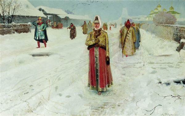 Андрей Рябушкин. Воскресный день. 1889.