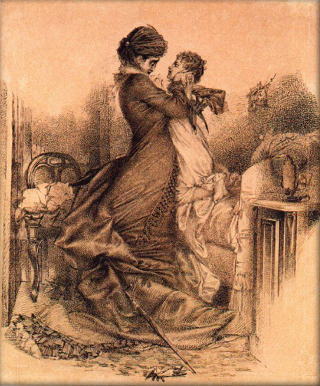 Михаил Врубель. Свидание Анны Карениной с сыном. 1878.