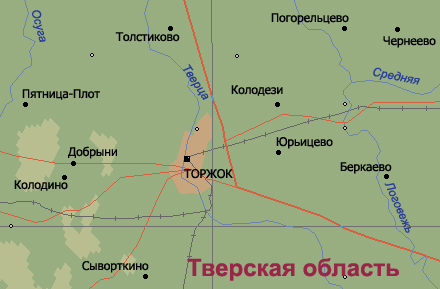 Торжок стоит у дороги на Питер. Так что остается в силе старый совет Пушкина: "На досуге отобедай у Пожарского в Торжке, жареных котлет отведай и отправься налегке"