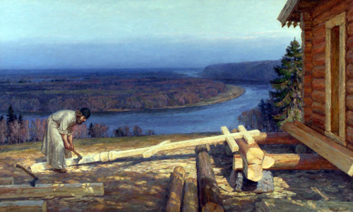 Картина советского художника Николая Бурдастова, изображающая Варнаву над Ветлугой