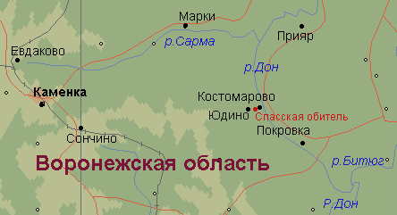 Дорога от Каменки до Костомарова есть. И довольно хорошая. Просто я не стал рисовать ее на карте