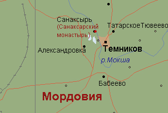На картах это место называется Санаксырь. Но в разговорах и текстах встречаются варианты "Санаксар", "Санаксары", "Сенаксарь". Название происходит от мордовского выражения "санав сара", то есть - топкая местность