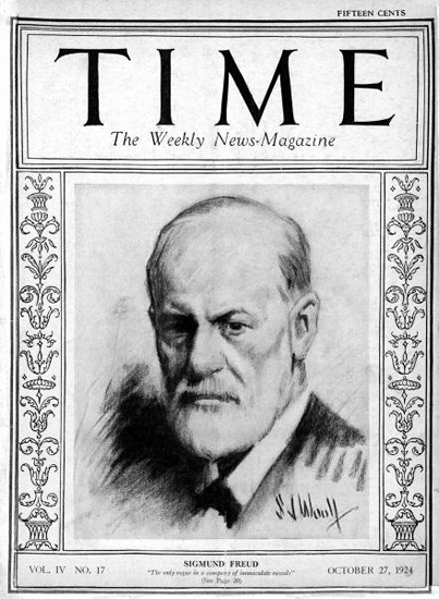 Фрейд на обложке журнала TIME - 1924 год.