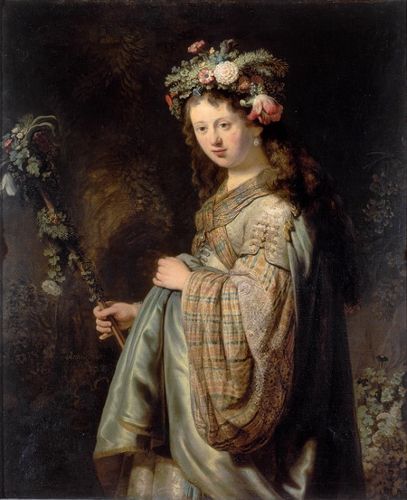 Рембрандт. Портрет Саскии в образе Флоры