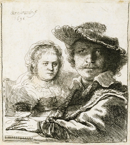 Рембрандт. Автопортрет с женой Саскией