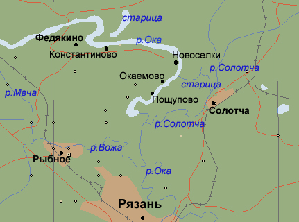 От Рязани до Пощупова 27 километров