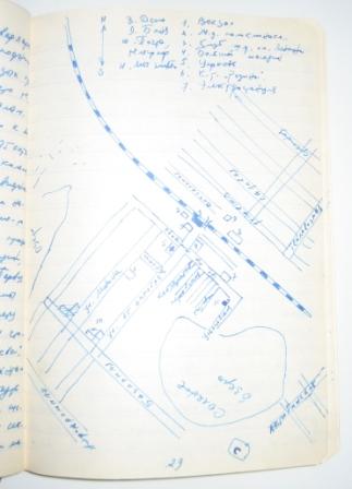 Карта города Челкар, выполненная рукой Николая Козакова