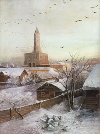 Алексей Саврасов. Сухарева башня. 1872