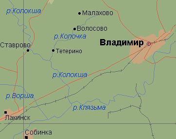 Волосово находится недалеко от Владимира, но ехать надо через Лакинск и Ставрово