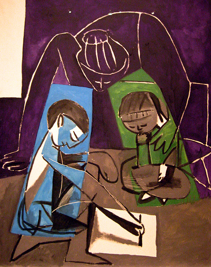 Клод, рисующий Франсуазу и Палому