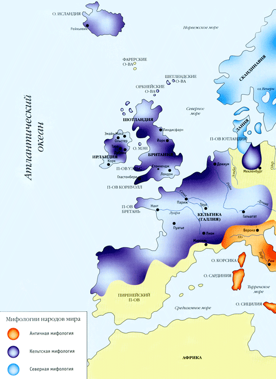 Карта мифологий