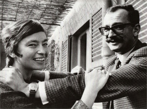 Джанджакомо Фельтринелли с женой Инге Шенталь-Ф.