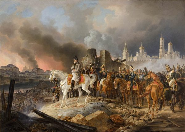 Наполеон в горящей Москве. Альбрехт Адам