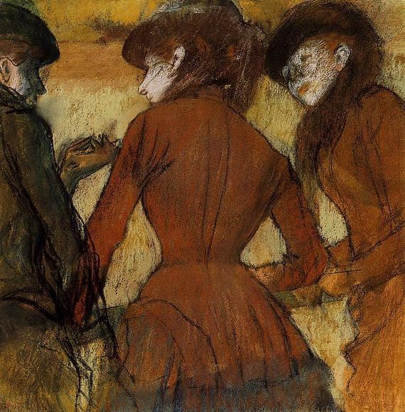 Три женщины на скачках, 1885