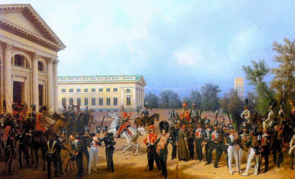 Франц Крюгер. Русская гвардия в Царском Селе в 1832 году