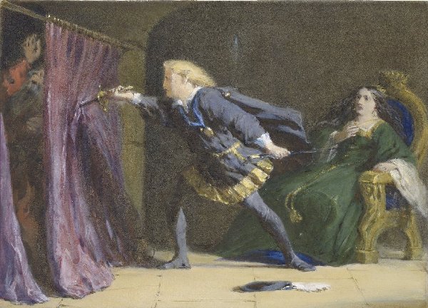 Гамлет по ошибке пронзает Полония, Кок Смит, XIX в.