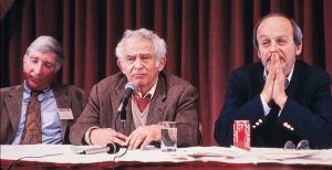 Норман Мейлер (в центре), Джон Апдайк и Эдгар Доктороу: американские писатели «вменяемого» направления