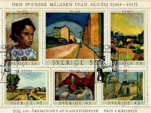 Комплект марок к 100-летию. Швеция
