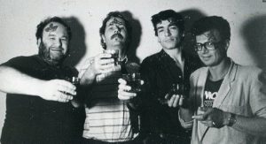 Вивристы Толстый, Жюльен Блэн, Тьерри Мариньяк, Эд.Лимонов. Париж. 1980-е.