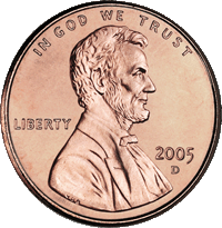 Монета с изображением Линкольна