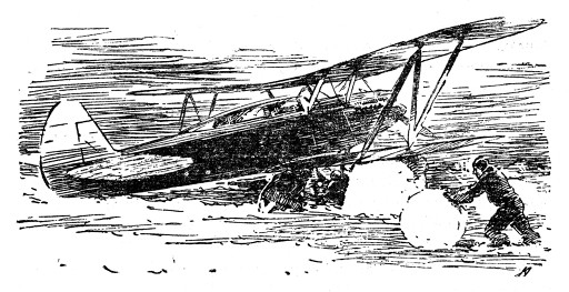Героические будни полярных летчиков. Рисунок К. Арцеулова