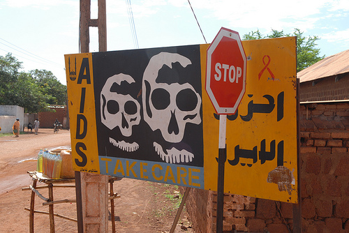 Антиспидовый биллборд в Судане. Wau, southern Sudan