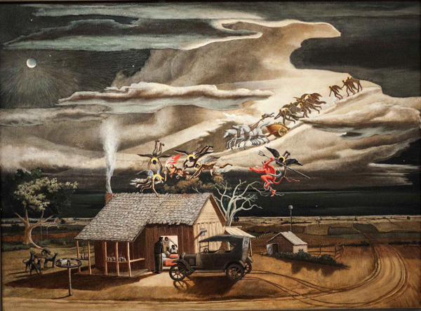 Swing Low, Sweet Chariot, John McCrady,oil on canvas,1937