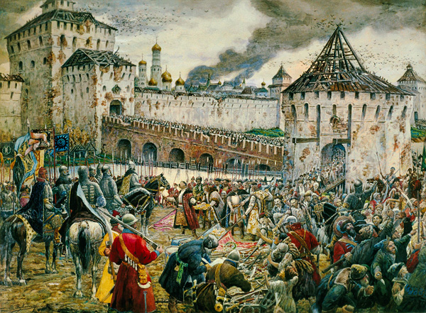 Изгнание поляков из Кремля. Картина Эрнста Лиснера