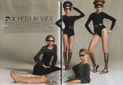 Vogue, Paris, 2006. Русские модели атакуют мир.